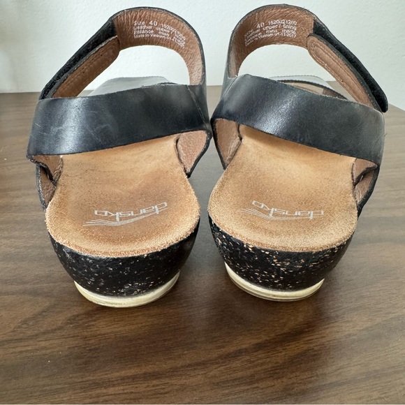 Dansko Black Leather Sandals size 40 - Picture 3 of 5